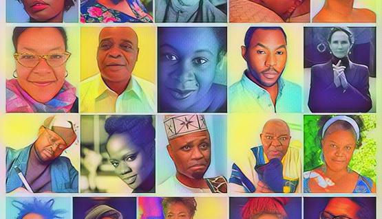 a montage of photos of all the artists involved