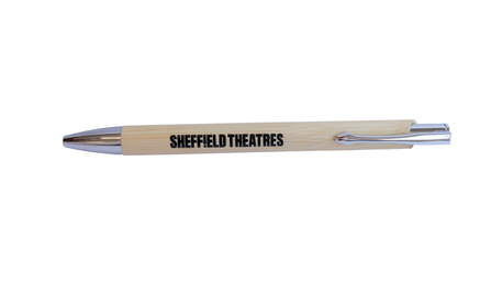 Bamboo pen featuring a Sheffield Theatres logo